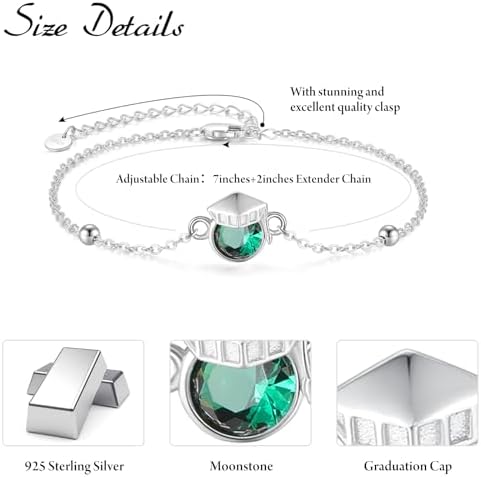 Palpitate Graduation Gifts for Her 2025 Graduation Bracelet Birthday Graduate Jewelry Gifts for Women - Image 3