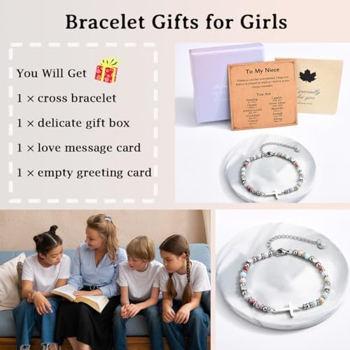 Christian Gifts for Women Girls, Religious Cross Bracelet - Image 4