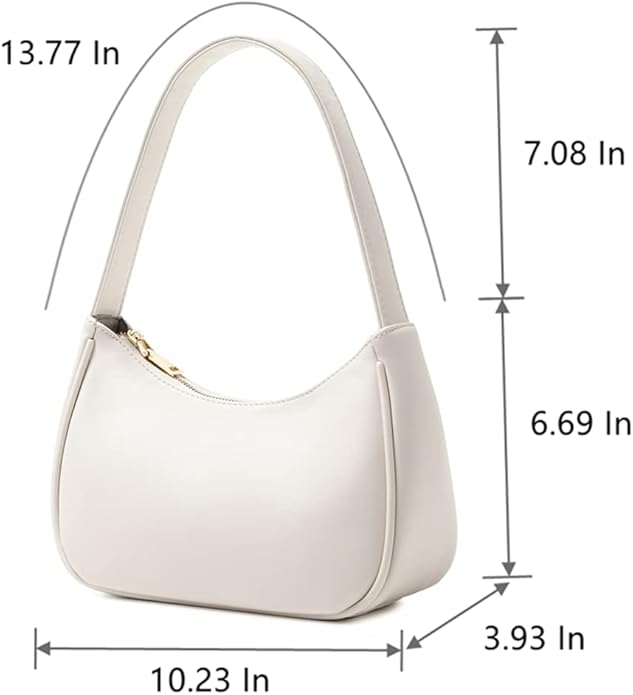 Shoulder Bags for Women, Cute Hobo Tote Handbag Mini Clutch Purse with Zipper Closure