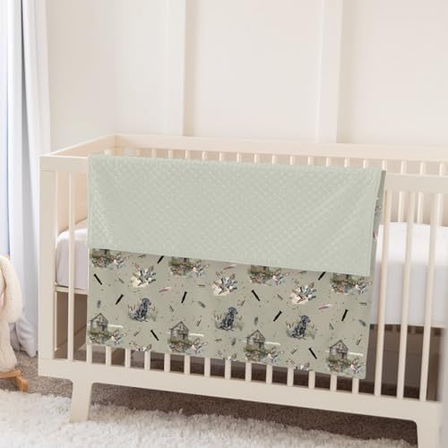Vintage Duck Hunting Hunter Baby Blankets for Girl Boy Retro Mallard Ducks Dogs Soft Mink Dotted Backing Double Layer Swaddle Receiving Blanket Wild Bird Bed Throws for Newborn Toddler Nursery 30x40 - Image 5