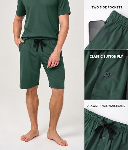 BAMBOO COOL Mens Pajama Set Lightweight Sleepwear Pjs - Image 5