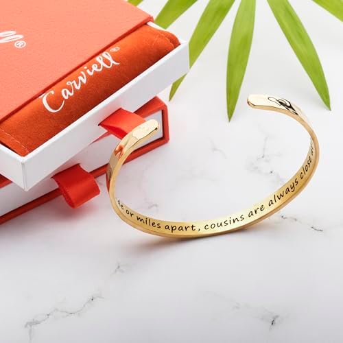 Carviell Bracelets for Women – 100+ Meaningful Engraved Messages – Solid 316L Surgical Stainless Steel Cuff Bracelet – Gift Ready - Image 3