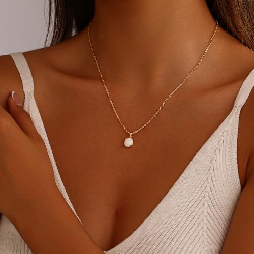2026 Graduation for Her Opal Necklace , Graduation Decorations Necklace for Women Middle High School College Graduates,18K Gold/Silver Plated Opal Graduation Necklace with Greeting Card and Gift Box - Image 2