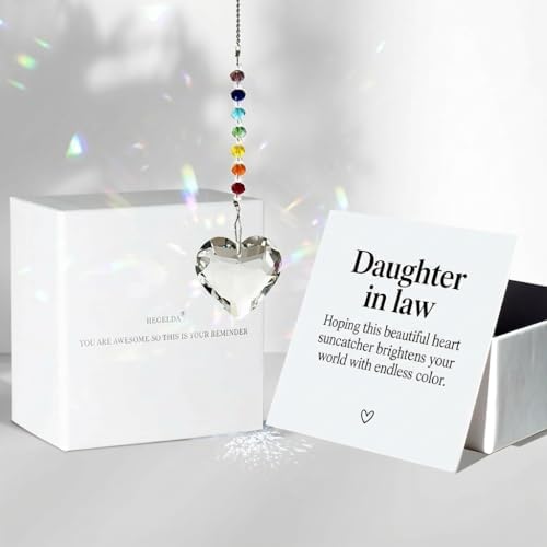 Hegelda Daughter in Law Gifts Crystal Suncatcher Christmas Ornaments by HEGELDA