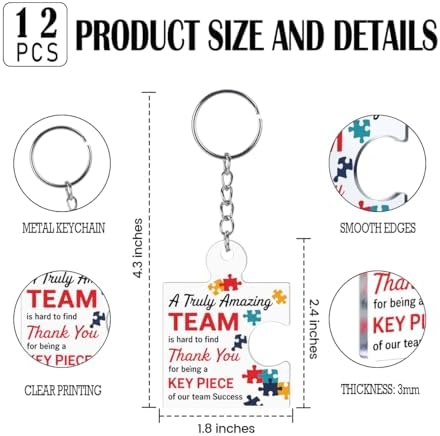 Team Appreciation Gifts Bulk for Coworkers Employee Staff Keychains - Image 2