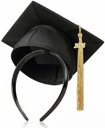 Black Graduation Cap Headband for Graduation Day by GIURKUU