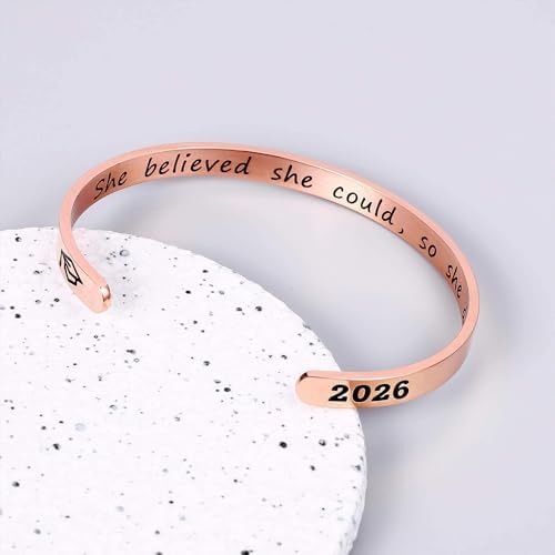 M MOOHAM Graduation Gift for Her Him 2026, Inspirational Graduation Bracelets Class of 2026 High School College Graduation Gift for Her with Graduation Box - Image 5