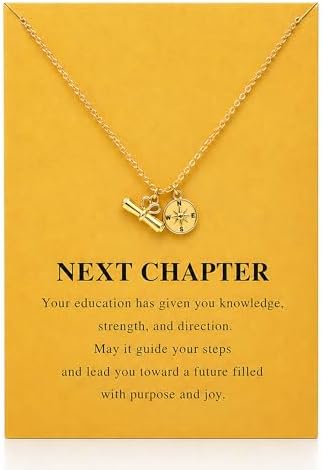 Zealmer Dainty 18K Gold Plated Compass World Map Pendant Necklace Graduation Gift for Friends by Zealmer-RefinedforDistinction
