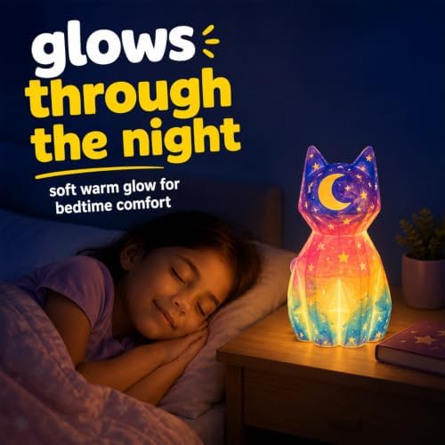 Paint Your Own Cat Lamp Kit, Crafts for Kids Ages 6-12, Gifts for Girls Boy - Image 5