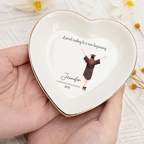 IZI POD Personalized Graduation Gifts for Her, Graduation Jewelry Dish, A Sweet Ending to a New Beginning, Gradua Senior Class of 2026, Gifts for Her, Women, Best Friends /1 - Image 3