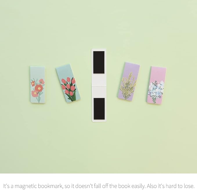 Monolike Magnetic Bookmarks Flower for You Ver.2, Set of 5