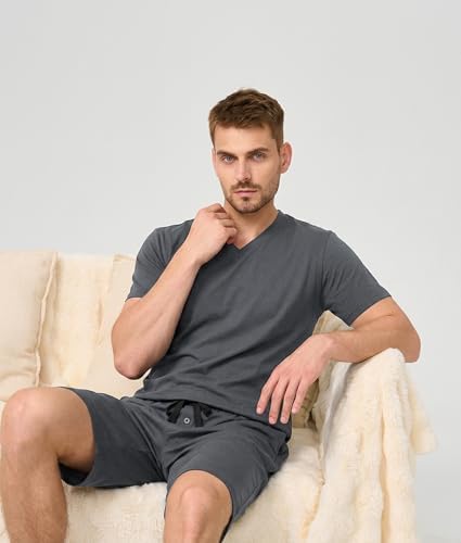 BAMBOO COOL Mens Pajama Set Lightweight Sleepwear Pjs - Image 2
