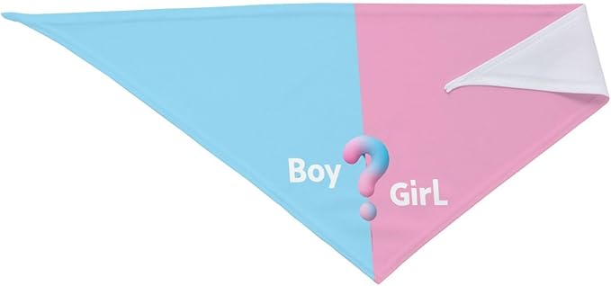 He Or She What Will It Be? Gender Reveal/Baby Announcement Dog Bandana,Pet Neckerchief for Pets Daily Wear Photo Prop Party Supplies (Three-Dimensional?)