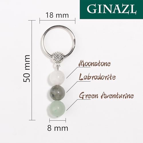 GINAZL Natural Crystals Keychain Gift for New Beginnings, New Beginnings Gifts for Coworker Anxiety Relief Keychain for Women - Image 5