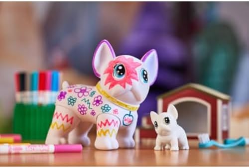 Crayola Scribble Scrubbie Jumbo Pet - Wilbur (6in), Customizable Dog Toy for Kids, Washable Animal Art Kit, Animal Gifts for Girls & Boys - Image 7
