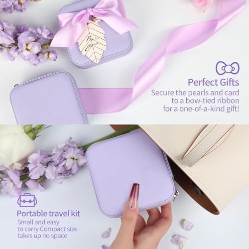 AYGXU Travel Jewelry Box for Women and Girls - Small Case With Initial A-Z - Teacher Gifts - Image 5