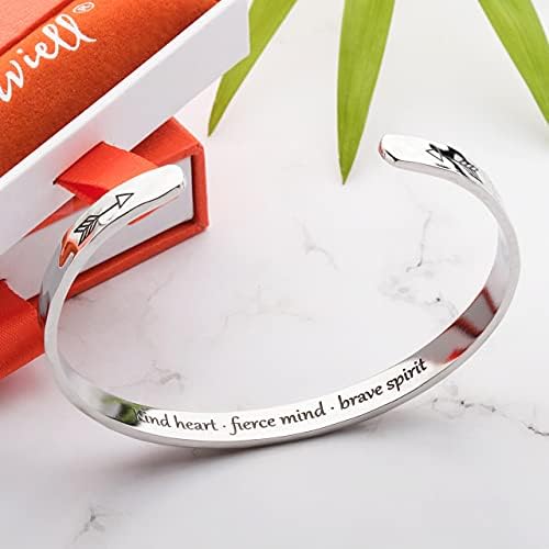 Carviell Bracelets for Women – 100+ Meaningful Engraved Messages – Solid 316L Surgical Stainless Steel Cuff Bracelet – Gift Ready - Image 5