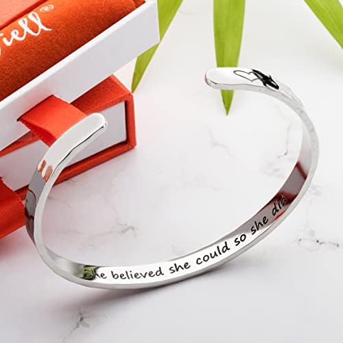 Carviell Bracelets for Women – 100+ Meaningful Engraved Messages – Solid 316L Surgical Stainless Steel Cuff Bracelet – Gift Ready - Image 5