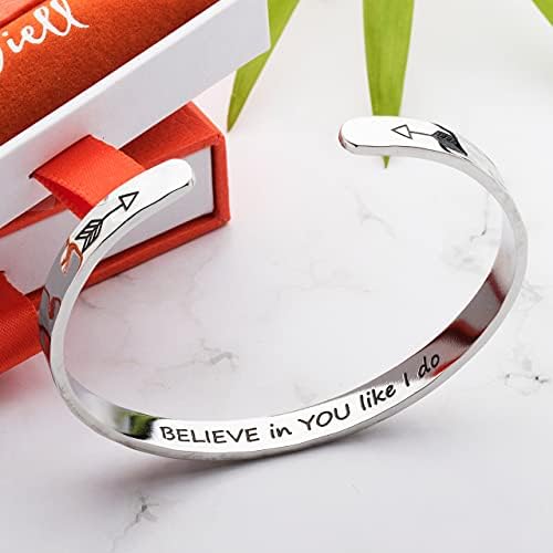 Carviell Bracelets for Women – 100+ Meaningful Engraved Messages – Solid 316L Surgical Stainless Steel Cuff Bracelet – Gift Ready - Image 4