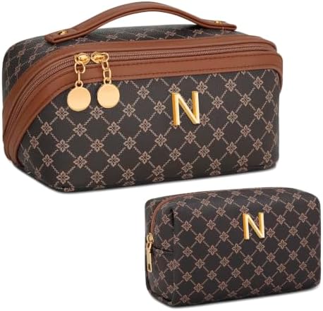 Initial Makeup Bag Personalized Gift for Women Teen Girls by Unknown