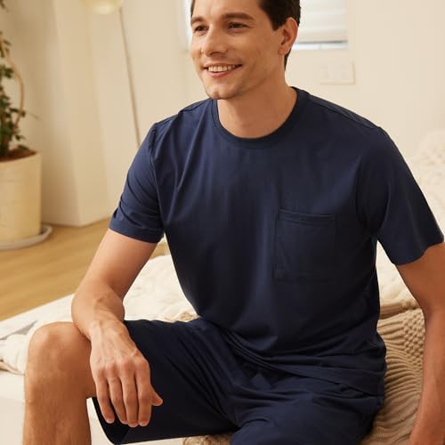 BAMBOO COOL Mens Pajama Set Lightweight Sleepwear Pjs - Image 2