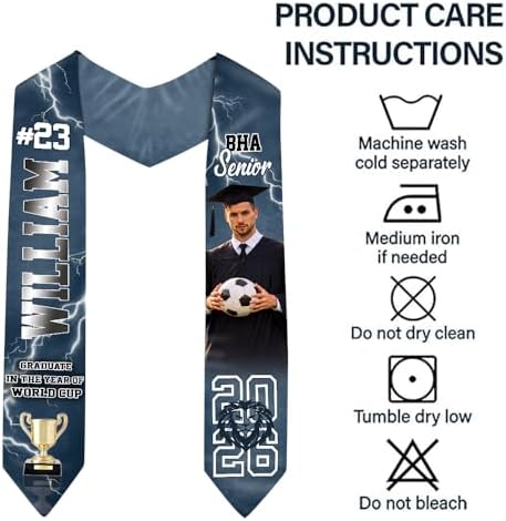 Nani Personalized Class of 2026 Graduation Sash, Custom Graduate & Soccer Stole, Gift for Him, Her, Senior Graduation - Image 4