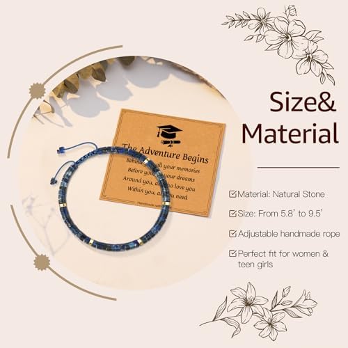 AGOT Thank You Gifts for Women: Teacher Appreciation Office Gifts for Coworkers Employee Boss Lady Manager Colleague Natural Stone Bracelet - Image 2