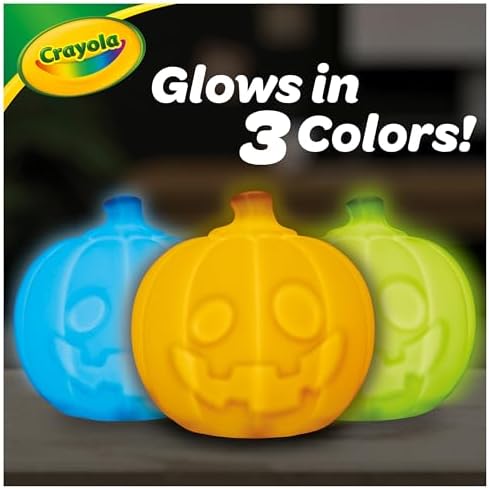 Crayola Light-Ups - Jack-O-Lantern, Reusable Light Up Pumpkin Toy, Halloween Craft, Cute Glow in The Dark Decor & Night Light, Halloween Toy, Ages 4, 5, 6 - Image 7