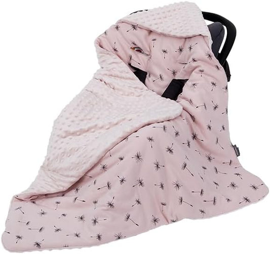 HOUSBAY Baby Blanket Newborn Blanket with Hooded Windproof Go Outside Warm Portable Swaddle Wrap in Basket Baby Safety Seats (Light Pink) by HOUSBAY