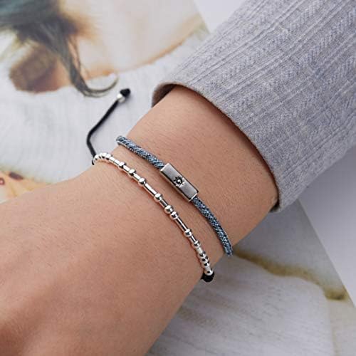 ASELFAD Morse Code Bracelets for Women, Funny Best Friend Birthday Gifts for Women Friendship Bracelets, Inspirational Jewelry, Teen Girl Gifts Trendy Stuff - Image 4