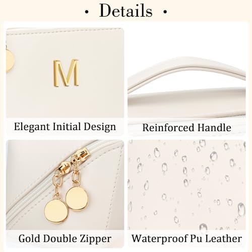 Initial Makeup Bag Personalized Gift for Women Teen Girls - Image 5