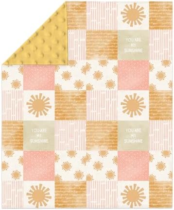 Vintage Sun Baby Blankets for Girl Boy Boho Sunshine Soft Mink Dotted Backing Double Layer Swaddle Receiving Blanket Neutral Summer Sunshine Bed Throws for Newborn Infant Toddler Nursery 30x40 - Image 2