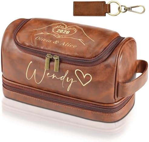 Sparklove Valentine's Day Gift for Him,Custom Personalized Toiletry bag Grooming Kit Shaving bag Birthday Gifts for Dad Husband Groomsmen Son Father's Day Anniversay by Sparklove