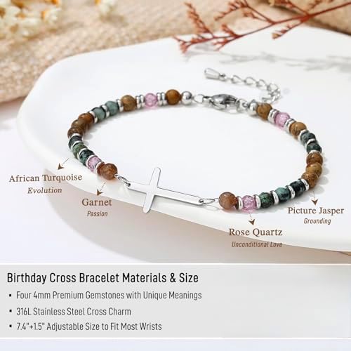 LINGYUAN Graduation Bracelet for Her 2026, Beaded Jewelry Gift with Inspirational Message Card, Adjustable Keepsake for High School or College Graduate - Image 2