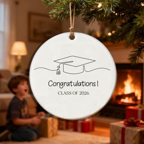 Graduation Christmas Ornament, Grad Gift, Senior high School Keepsake, 2026 Christmas Ornament, Class of 2026 Gift - Image 2