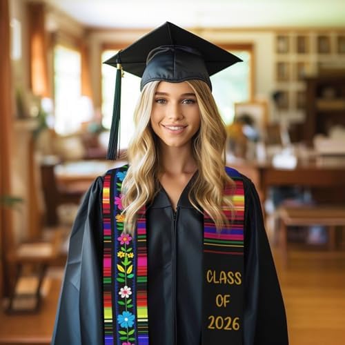 Class of 2026 Graduation Stole,Cute Elegant Honor Sash for Graduation 2026 Unisex Adult Graduates - Image 5