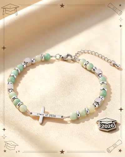 Gifts for Women Faith Cross Bracelet, Unique Amazonite Bracelets for Women - Image 4