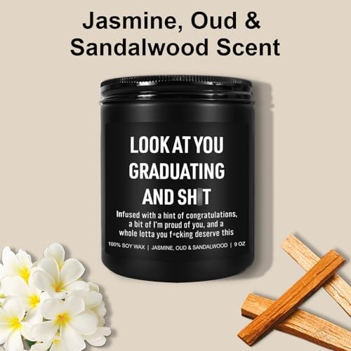 Younift Funny Grad Candle, 2026 Graduation Gifts for Her, Him - College, High School, Masters Degree, Phd, Law School, Nursing & Nurse Graduation Gifts for Women, Men - 9 oz - Image 3
