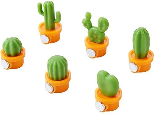 12PCS Refrigerator Magnet Kitchen Magnet Office Magnet whiteboard and Dry Cleaning Board, Lovely and Colorful Potted Design (Cactus)