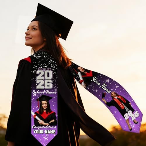 Custom Graduation Stole for Class of 2026 Personalized Unisex Graduation Sash Unique Gifts for Him Her - Image 6