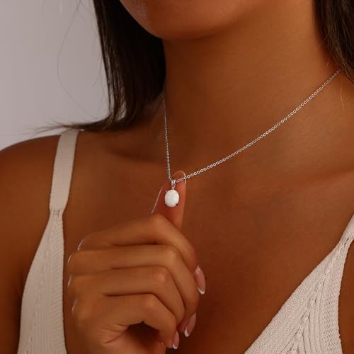 2026 Graduation for Her Opal Necklace , Graduation Decorations Necklace for Women Middle High School College Graduates,18K Gold/Silver Plated Opal Graduation Necklace with Greeting Card and Gift Box - Image 3