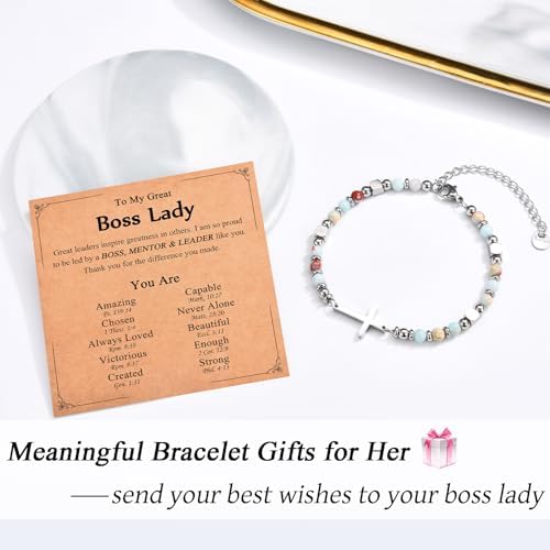 Christian Gifts for Women Girls, Religious Cross Bracelet - Image 2