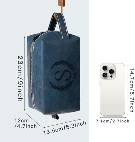 Personalized Gifts Travel Toiletry Bag for Men Engraved Initial - Image 5