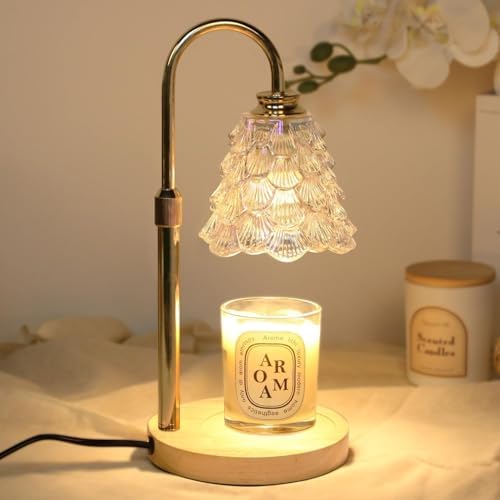 GEEZO Fragrance Candle Warmer Lamp，Electric Candle Warmer with Timer & Dimmer，Mom Christmas Birthday Gifts for Women, House Warming Gifts New Home Bedroom Decor by GEEZO
