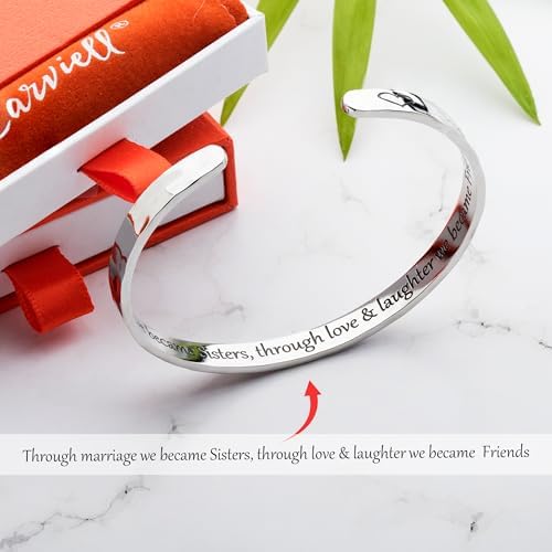 Carviell Bracelets for Women – 100+ Meaningful Engraved Messages – Solid 316L Surgical Stainless Steel Cuff Bracelet – Gift Ready - Image 2