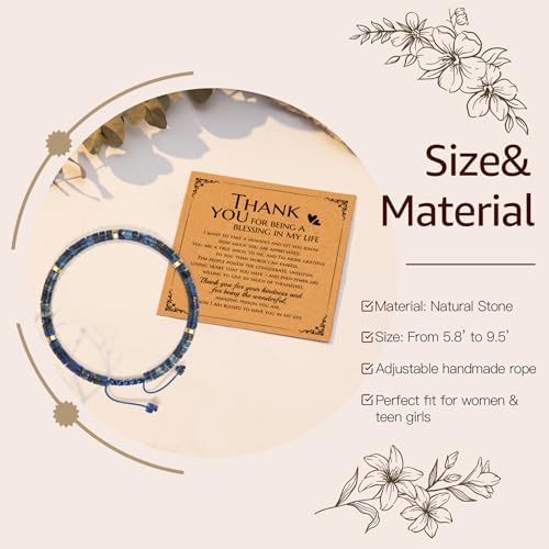 AGOT Thank You Gifts for Women: Teacher Appreciation Office Gifts for Coworkers Employee Boss Lady Manager Colleague Natural Stone Bracelet - Image 2