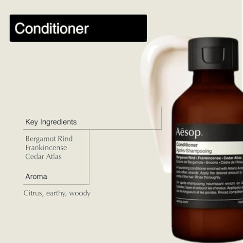 Aesop Arrival Travel Shower Set (4-Piece) Hair & Body Care Kit – Shampoo, Conditioner, Geranium Leaf Body Cleanser & Rind Concentrate Body Balm – 1.7oz/50mL Each – Gift Set with Reusable Canvas Bag - Image 5