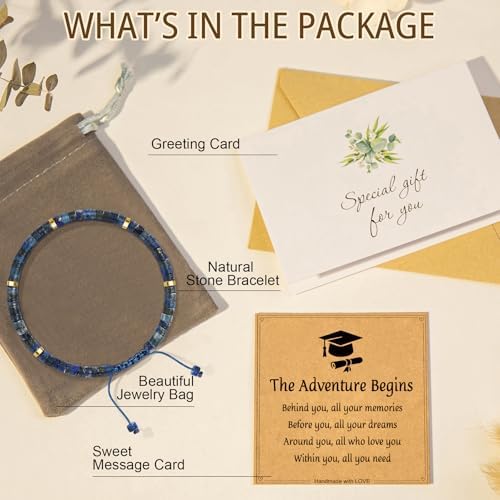 AGOT Thank You Gifts for Women: Teacher Appreciation Office Gifts for Coworkers Employee Boss Lady Manager Colleague Natural Stone Bracelet - Image 5