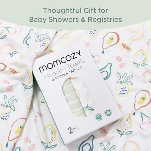 Momcozy Baby Towels, Soft Absorbent Bath Towel for Newborn&Toddler,Green - Image 5