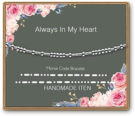 ASELFAD Morse Code Bracelets for Women, Funny Best Friend Birthday Gifts for Women Friendship Bracelets, Inspirational Jewelry, Teen Girl Gifts Trendy Stuff by ASELFAD